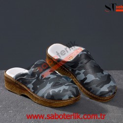 Ortopedik Kamuflaj Brown Sabo Terlik  
