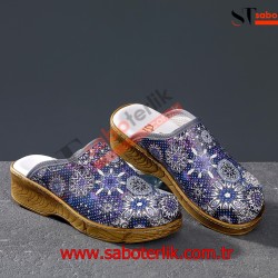 Ortopedik Otantik Desenli Brown Bayan Sabo Terlik Ortopedik Otantik Desenli Brown Bayan Sabo Terlik