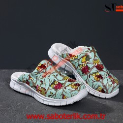 Cushy Ortopedik Yeşil Baykuşlu Sabo Terlik Cushy Ortopedik Yeşil Baykuşlu Sabo Terlik