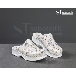 Klasik Çiçekli Ortopedik Bayan Sabo Terlik Klasik Çiçekli Ortopedik Bayan Sabo Terlik