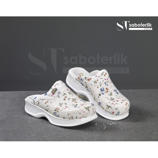 Klasik Çiçekli Ortopedik Bayan Sabo Terlik Klasik Çiçekli Ortopedik Bayan Sabo Terlik