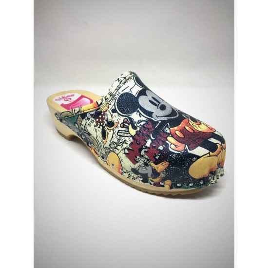 Mickey Mouse Tahta Taban Sabo Terlik Mickey Mouse Tahta Taban Sabo Terlik