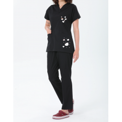 2026 Özel Tasarım Forma Koleksiyonu Siyah Kedi Likralı Flex Kumaş Scrubs Takım 2026 Özel Tasarım Forma Koleksiyonu Siyah Kedi Likralı Flex Kumaş Scrubs Takım