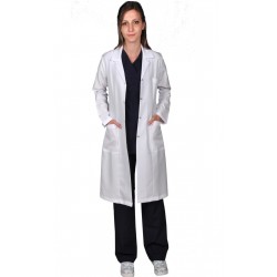 Bayan Doktor Spor Yaka Uzun Boy Önlük 