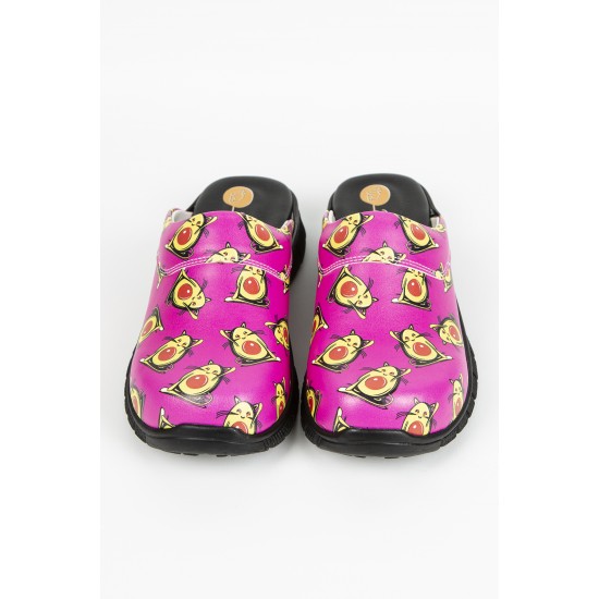 Cushy Ortopedik Pembe Avokado Desenli Siyah Taban Sabo Terlik Cushy Ortopedik Pembe Avokado Desenli Siyah Taban Sabo Terlik
