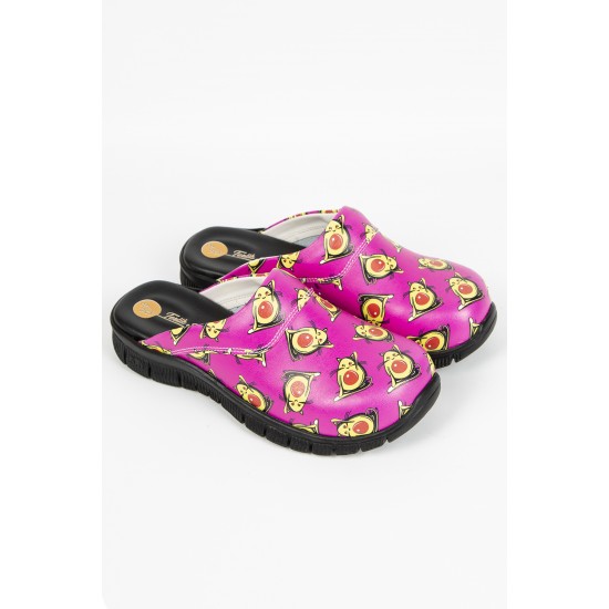 Cushy Ortopedik Pembe Avokado Desenli Siyah Taban Sabo Terlik Cushy Ortopedik Pembe Avokado Desenli Siyah Taban Sabo Terlik
