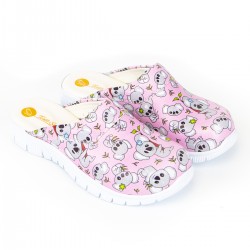 Cushy Ortopedik Pembe Koala Beyaz Taban Sabo Terlik  