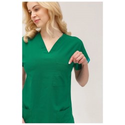Ameliyathane Yeşili Likralı Forma Takım Flex Kumaş Scrubs 
