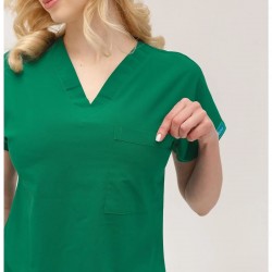 Ameliyathane Yeşili Likralı Forma Takım Flex Kumaş Scrubs 