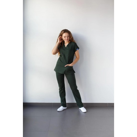 Avcı Yeşili Likralı Forma Takım Flex Kumaş Scrubs Avcı Yeşili Likralı Forma Takım Flex Kumaş Scrubs