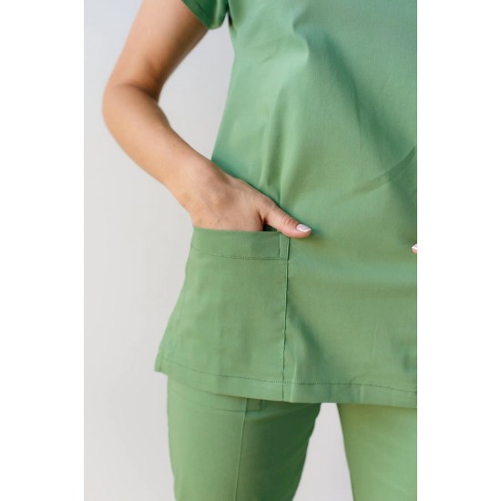 Fıstık Yeşili Likralı Forma Takım Flex Kumaş Scrubs Fıstık Yeşili Likralı Forma Takım Flex Kumaş Scrubs