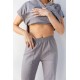 Gri Likralı Forma Takım Flex Kumaş Scrubs