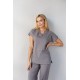 Gri Likralı Forma Takım Flex Kumaş Scrubs