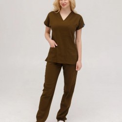 Haki Yeşili Likralı Forma Takım Flex Kumaş Scrubs Haki Yeşili Likralı Forma Takım Flex Kumaş Scrubs