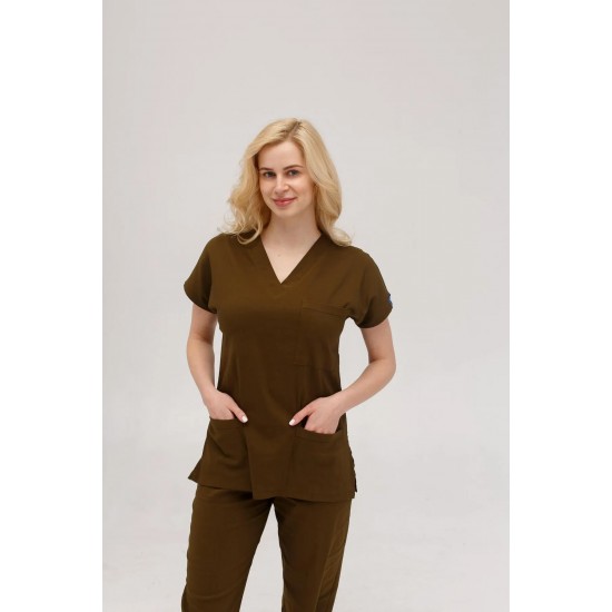 Haki Yeşili Likralı Forma Takım Flex Kumaş Scrubs Haki Yeşili Likralı Forma Takım Flex Kumaş Scrubs