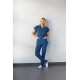 İndigo Mavi Likralı Forma Takım Flex Kumaş Scrubs
