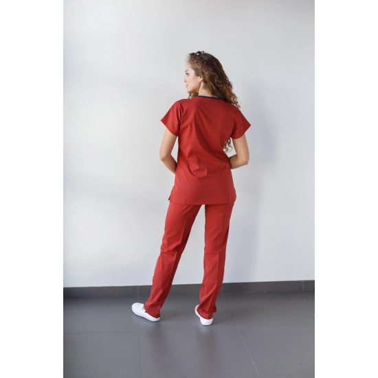 Kiremit Likralı Forma Takım Flex Kumaş Scrubs Kiremit Likralı Forma Takım Flex Kumaş Scrubs