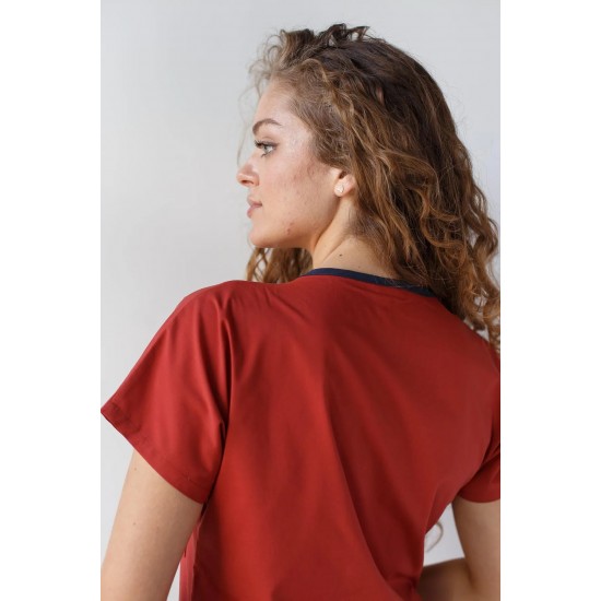 Kiremit Likralı Forma Takım Flex Kumaş Scrubs Kiremit Likralı Forma Takım Flex Kumaş Scrubs