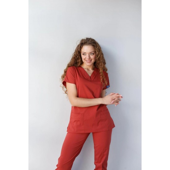 Kiremit Likralı Forma Takım Flex Kumaş Scrubs Kiremit Likralı Forma Takım Flex Kumaş Scrubs