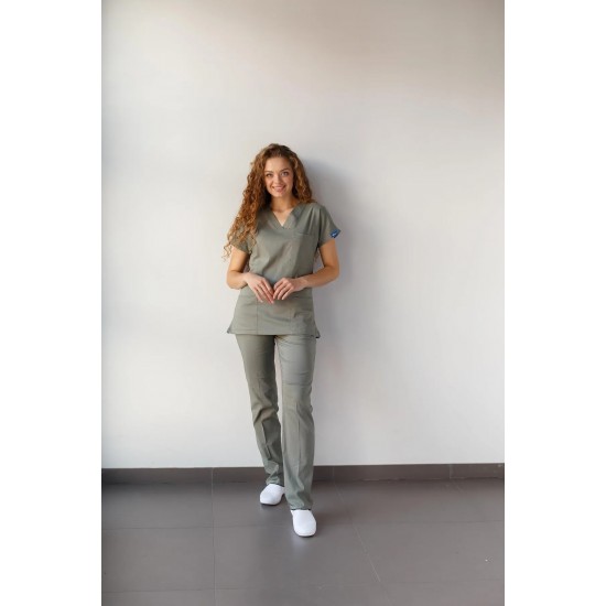 Küf Yeşili Likralı Forma Takım Flex Kumaş Scrubs Küf Yeşili Likralı Forma Takım Flex Kumaş Scrubs