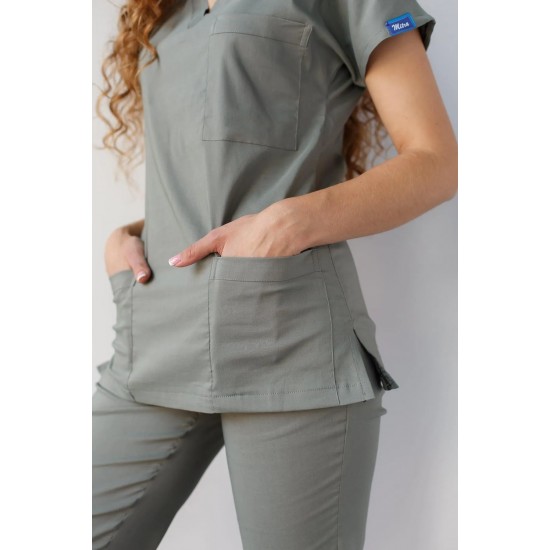 Küf Yeşili Likralı Forma Takım Flex Kumaş Scrubs Küf Yeşili Likralı Forma Takım Flex Kumaş Scrubs