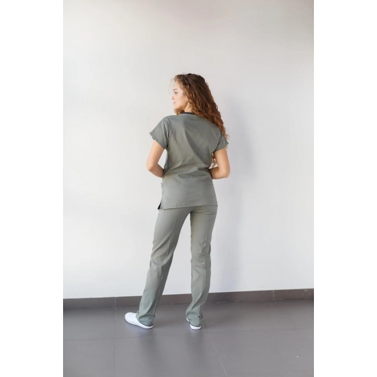 Küf Yeşili Likralı Forma Takım Flex Kumaş Scrubs Küf Yeşili Likralı Forma Takım Flex Kumaş Scrubs