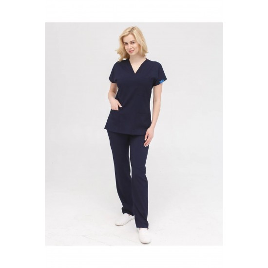 Lacivert Likralı Forma Takım Flex Kumaş Scrubs Lacivert Likralı Forma Takım Flex Kumaş Scrubs
