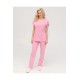 Pembe Likralı Forma Takım Flex Kumaş Scrubs