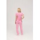 Pembe Likralı Forma Takım Flex Kumaş Scrubs