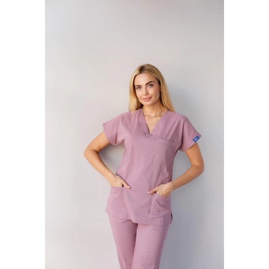 Gül Kurusu Likralı Forma Takım Flex Kumaş Scrubs Gül Kurusu Likralı Forma Takım Flex Kumaş Scrubs