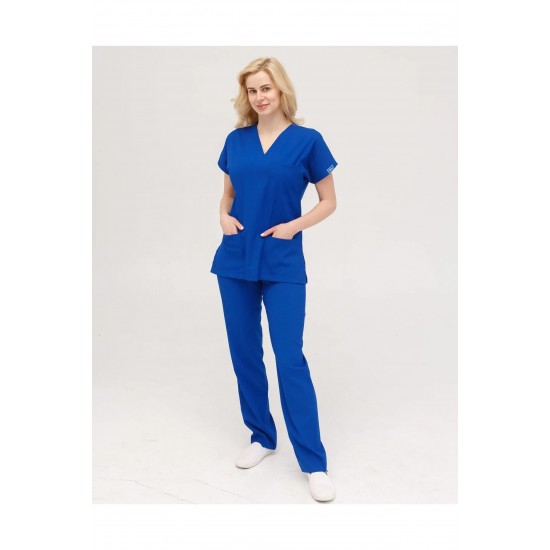 Saks Mavi Likralı Forma Takım Flex Kumaş Scrubs Saks Mavi Likralı Forma Takım Flex Kumaş Scrubs