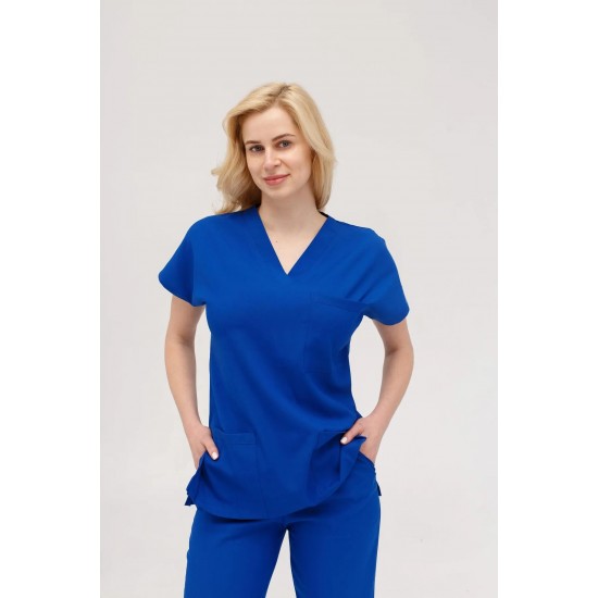 Saks Mavi Likralı Forma Takım Flex Kumaş Scrubs Saks Mavi Likralı Forma Takım Flex Kumaş Scrubs
