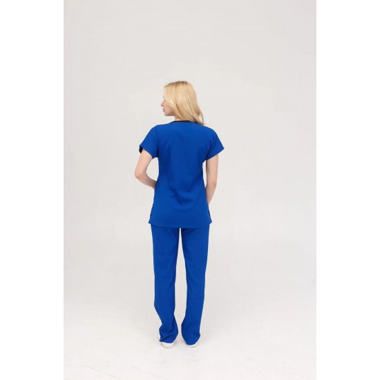 Saks Mavi Likralı Forma Takım Flex Kumaş Scrubs Saks Mavi Likralı Forma Takım Flex Kumaş Scrubs