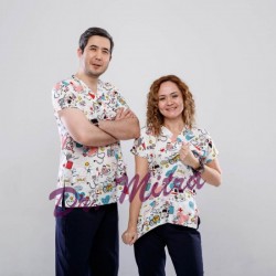 Beyaz Ambulans Likralı (Esnek) Greys (Yarasa Kol) Cerrahi Takım Beyaz Ambulans Likralı (Esnek) Greys (Yarasa Kol) Cerrahi Takım