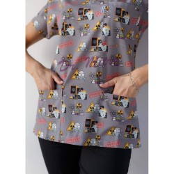 Gri Radyoloji Desenli Likralı (Esnek) Greys (Yarasa Kol) Cerrahi Takım Gri Radyoloji Desenli Likralı (Esnek) Greys (Yarasa Kol) Cerrahi Takım