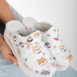 2026 Kadın Shiba Inu Desenli Ortopedik Airmax Sabo Terlik
