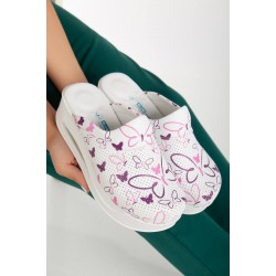 2026 Kadın Pudra Kelebek Desenli Ortopedik Airmax Sabo Terlik