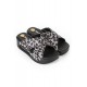 Gri Leopar Desenli Çapraz Air Sandalet Sabo Terlik Gri Leopar Desenli Çapraz Air Sandalet Sabo Terlik