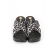 Gri Leopar Desenli Çapraz Air Sandalet Sabo Terlik Gri Leopar Desenli Çapraz Air Sandalet Sabo Terlik