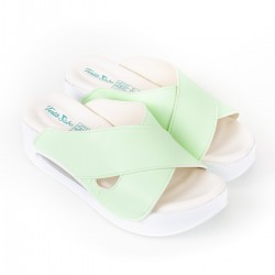 Mint Yeşili Çapraz Air Sandalet Sabo Terlik